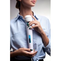 Насадка Magic Wand Silky touch для массажера Europe, силикон, белая, 4.5 см