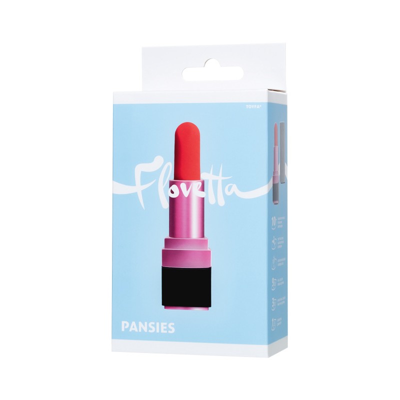 Минивибратор Flovetta PANSIES, ABS пластик, черный, 9 см