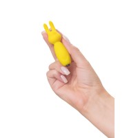 Минивибратор Eromantica Fluffy, силикон, желтый, 8,5 см