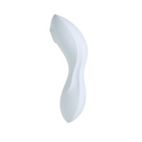 Вакуумный стимулятор клитора с вибрацией Satisfyer Curvy Trinity 5+ Connect App, голубой, 16,5 см