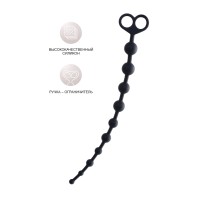 Анальные бусы TOYFA POPO Pleasure Cephei, водонепроницаемые, силикон, черные, 33,5 см, Ø 2,4 см
