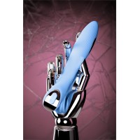 Вибратор с электростимуляцией PHYSICS TESLA G-POINT, силикон, голубой, 21 см