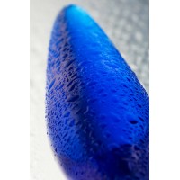 Двусторонний фаллоимитатор Sexus Glass, стекло, синий, 17,5 см