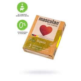 Презервативы masculan  ORGANIC № 3 утонченные, 18,5 см, 5.3 см, 3 шт.