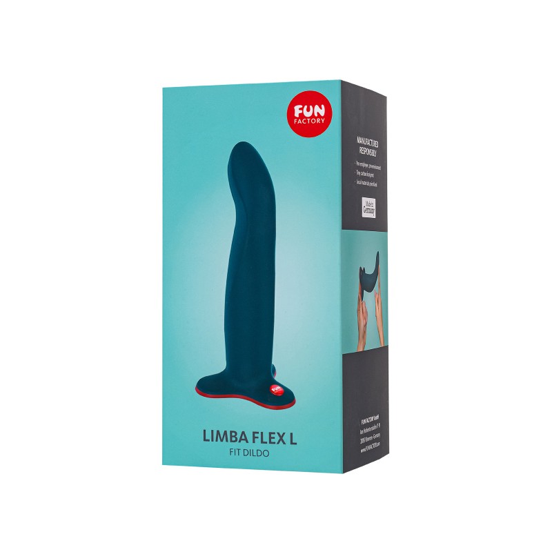 Фаллоимитатор Fun Factory  LIMBA FLEX L, силикон, синий, 18,1 см