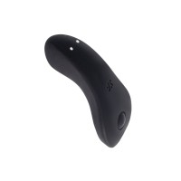 Вибровкладыш в трусики Satisfyer Little Secret Connect App с пультом ДУ, силикон, чёрный, 8,57 см