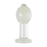 Анальная втулка Sexus Glass светящаяся в темноте, стекло, прозрачная, 6,5 см