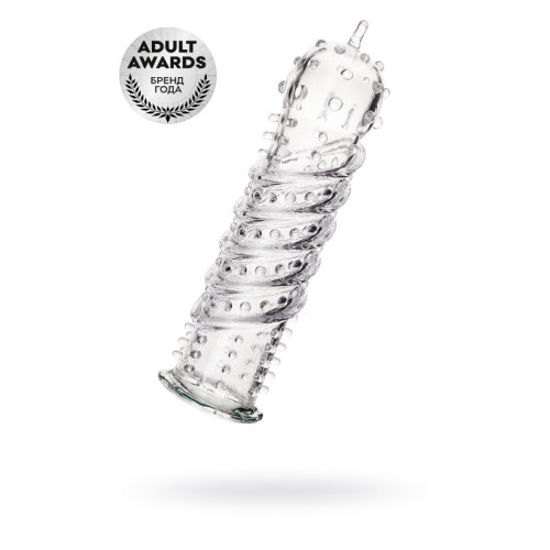 Насадка на пенис A-Toys by TOYFA Kors, TPR, прозрачный, 15,3 см
