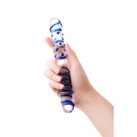 Двусторонний фаллоимитатор Sexus Glass, стекло, прозрачный, 22 см