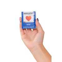 Презервативы Masculan, сlassic 2, doty, латекс, точечные, розовые, 19 см, 5,3 см, 3 шт.