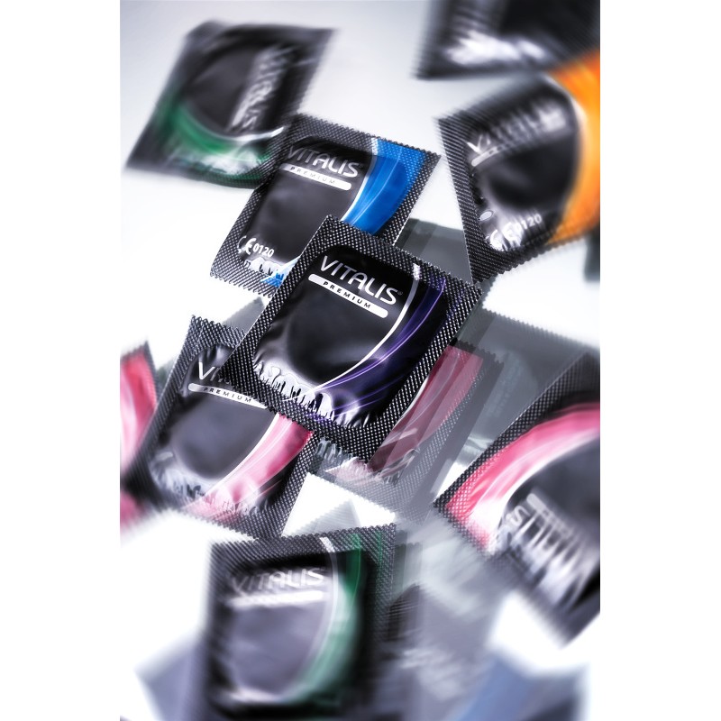 Презервативы Vitalis, premium, микс, 18 см, 5,3 см, 15 шт.