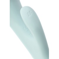 Нереалистичный вибратор Satisfyer Triple Oh, силикон, голубой, 24 см