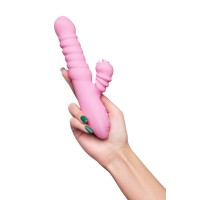 Вибратор JOS Lixy, с функцией Up&Down, силикон, розовый, 23 см