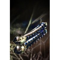 Двусторонний фаллоимитатор Sexus Glass, стекло, прозрачный, 20 см