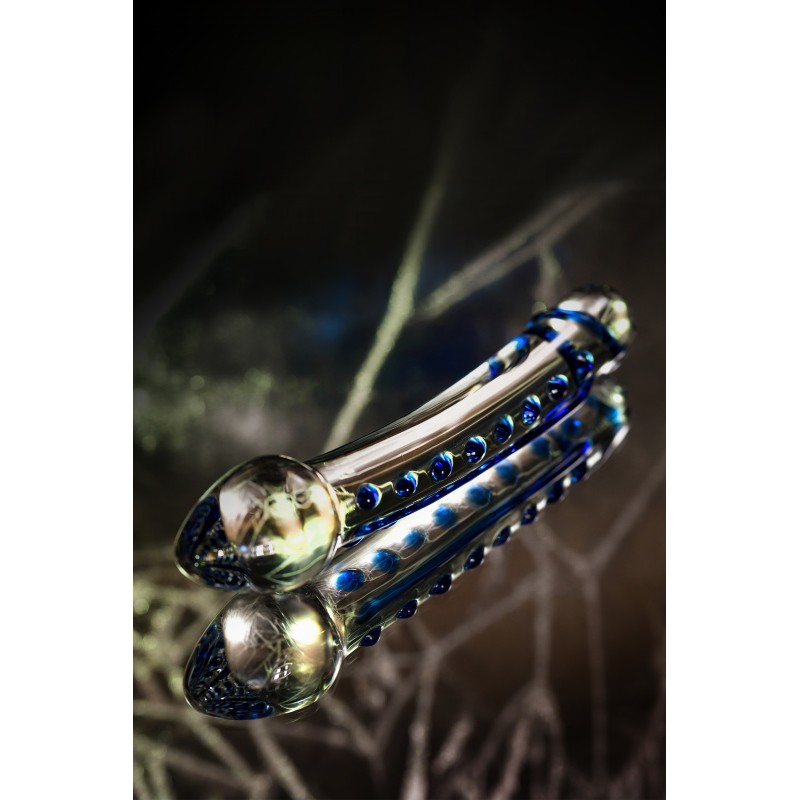 Двусторонний фаллоимитатор Sexus Glass, стекло, прозрачный, 20 см