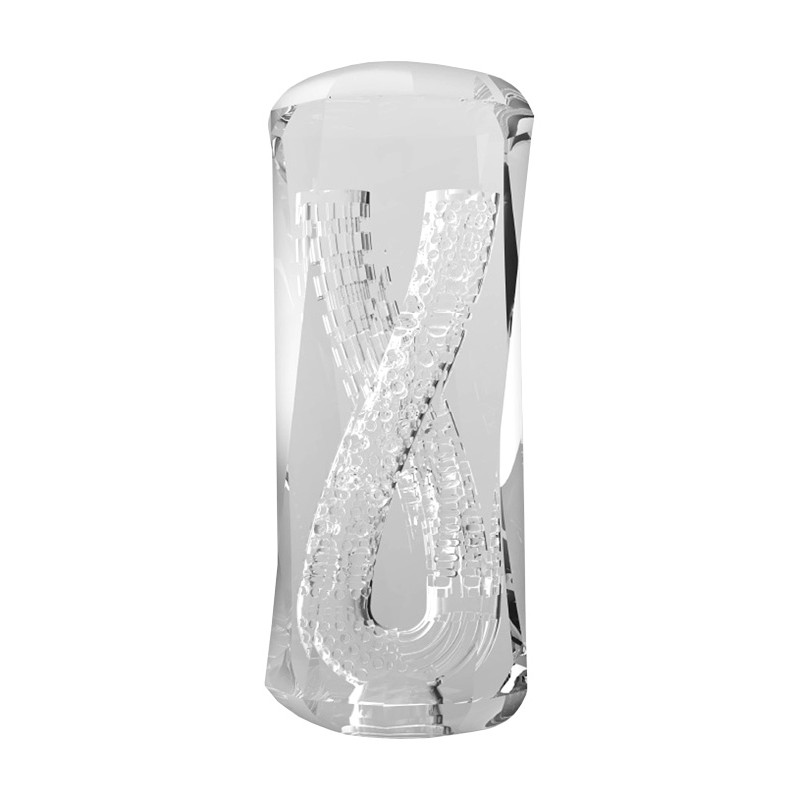 Мастурбатор нереалистичный MensMax XROSS BEADS×ROCK CLOSE, TPE, прозрачный, 14,2 см