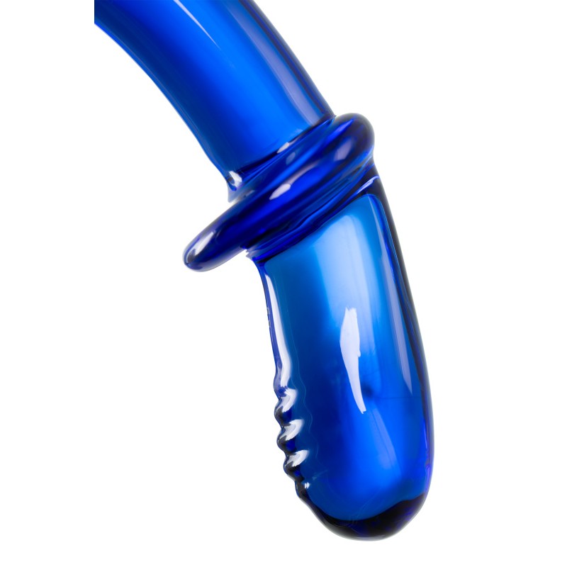 Фото Satisfyer, Германия Двусторонний фаллоимитатор Satisfyer Double Crystal, стекло, голубой, 19,5 см