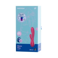 Нереалистичный вибратор Satisfyer Mono Flex Connect App, силикон, красный, 20,4 см.