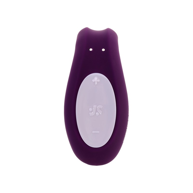 Многофункциональный стимулятор для пар Satisfyer Double Joy Connect App, силикон, фиолетовый, 18 см