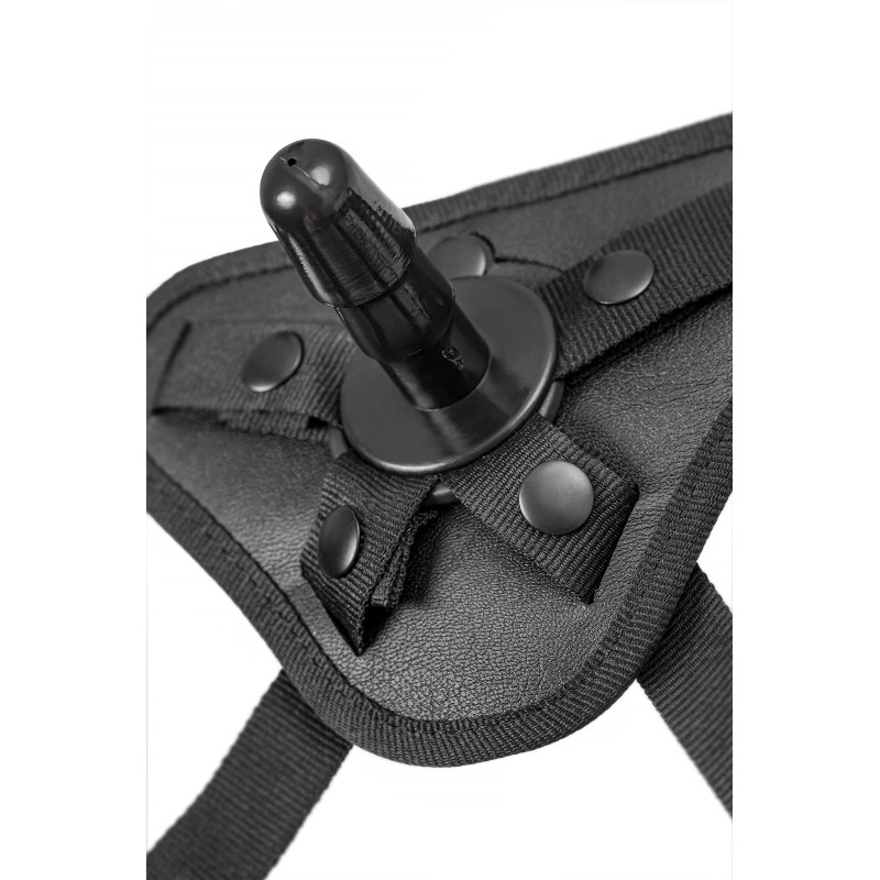 Трусики для страпона RealStick Strap-On Dylan, экокожа, черные