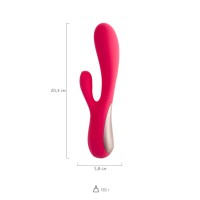 Нереалистичный вибратор Satisfyer Mono Flex Connect App, силикон, красный, 20,4 см.