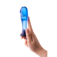 Анальный фаллоимитатор Sexus Glass, стекло, синий, 13 см