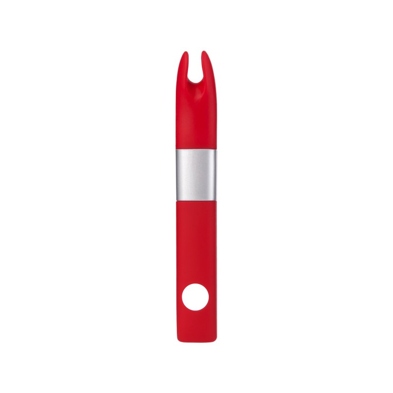 Вибратор клиторальный Qvibry 4Gb USB памяти, силикон, красный, 12 см