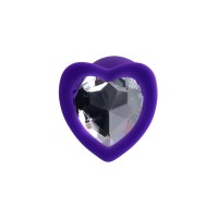 Анальная втулка ToDo by Toyfa Diamond Heart, силикон, фиолетовая, 7 см, Ø 2,8 см