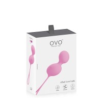 Вагинальные шарики OVO силиконовые, розовые