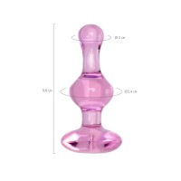 Анальная втулка Sexus Glass, стекло, розовая, 9,8 см