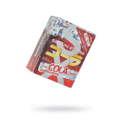 Презервативы Sagami, xtreme, cola, латекс, 19 см, 5,2 см, 3 шт.