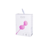 Вагинальные шарики OVO силиконовые, розовые