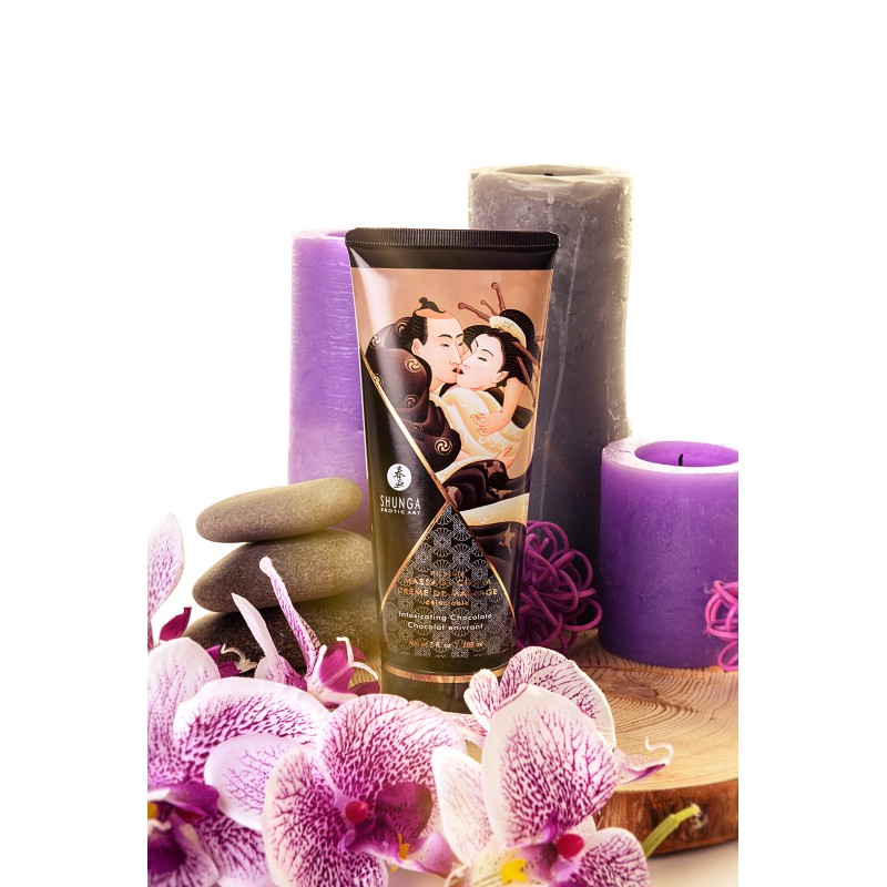 Массажный крем для тела Shunga «Пьянящий шоколад» (Intoxicating Chocolate), съедобный, 200 мл