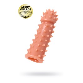 Насадка реалистичная KOKOS EXTREME SLEEVE с дополнительной стимуляцией, TPE, телесная, 12.7 см
