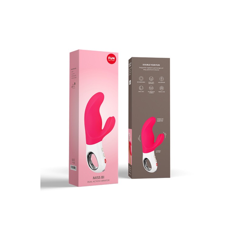 Вибратор Fun Factory MiSS BI, силикон, розовый, 17 см