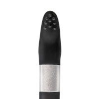 Вибратор клиторальный Qvibry 8Gb USB памяти, силикон, черный, 12 см