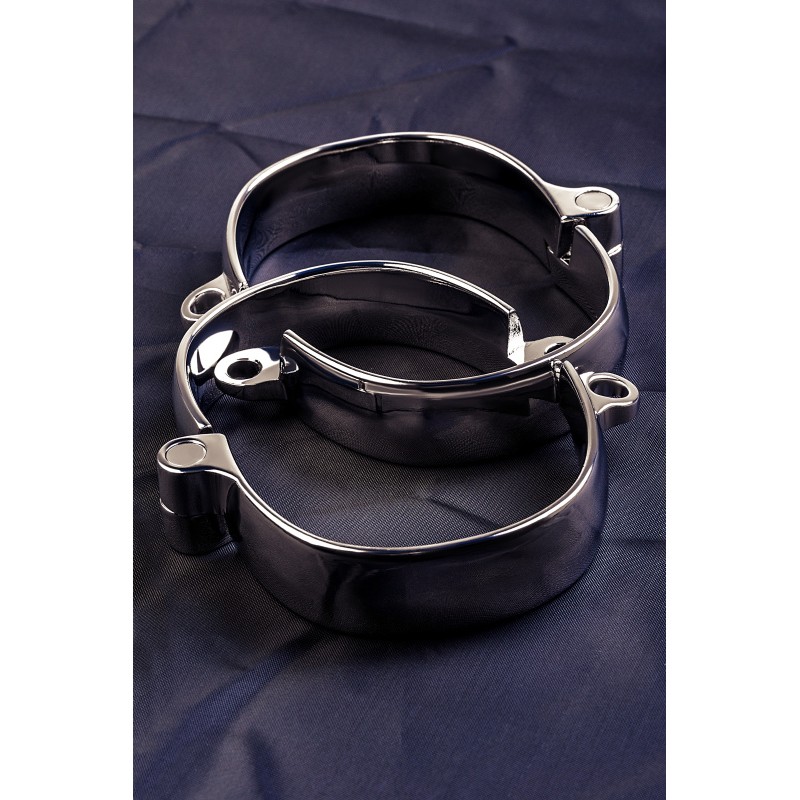 Наручники, TOYFA Metal, металл, серебристые, 11,2 см