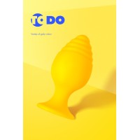 Анальная втулка ToDo by Toyfa Riffle, силикон, желтый, 6 см