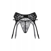 Изображение SoftLine Collection, Польша Пояс для чулок и стринги SoftLine Collection из кружева, черный, S/M