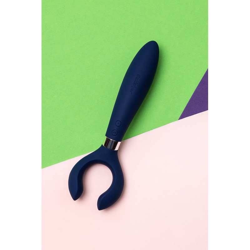 Многофункциональный стимулятор для пар Satisfyer Endless Fun, силикон, синий, 23,5 см.