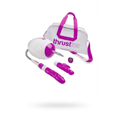 Секс-машина LoveMachines Thrustick с двумя насадками, ABS пластик, белая, 35 см