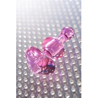 Анальная втулка Sexus Glass, стекло, розовая, 9,8 см