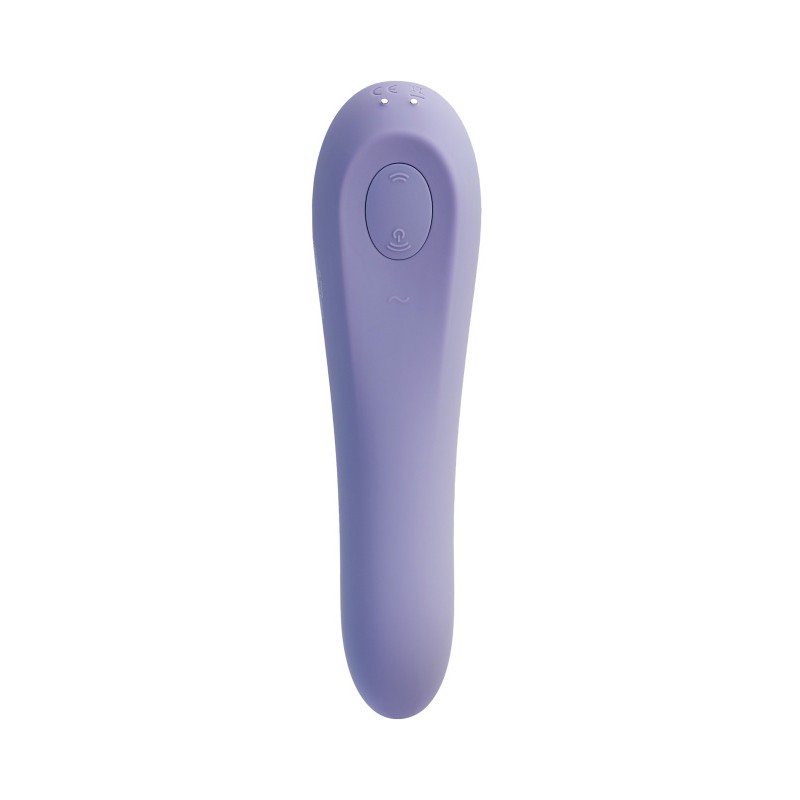 Вакуум-волновой стимулятор клитора Satisfyer Dual Pleasure Connect App, силикон, сиреневый, 17,9 см