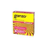 Презервативы Ganzo, long love, латекс, анестезирующий, 18 см, 5,2 см, 3 шт.