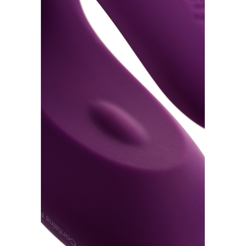 Многофункциональный стимулятор для пар Satisfyer Double Joy Connect App, силикон, фиолетовый, 18 см