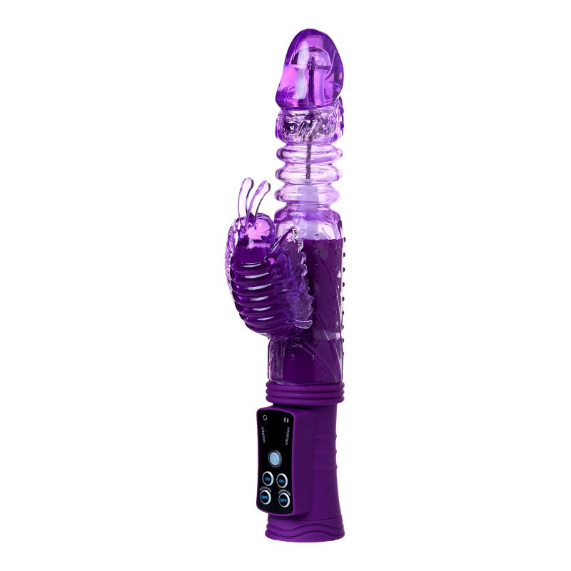 Вибратор с клиторальным стимулятором TOYFA A-Toys High-Tech fantasy, TPR, фиолетовый, 23 см