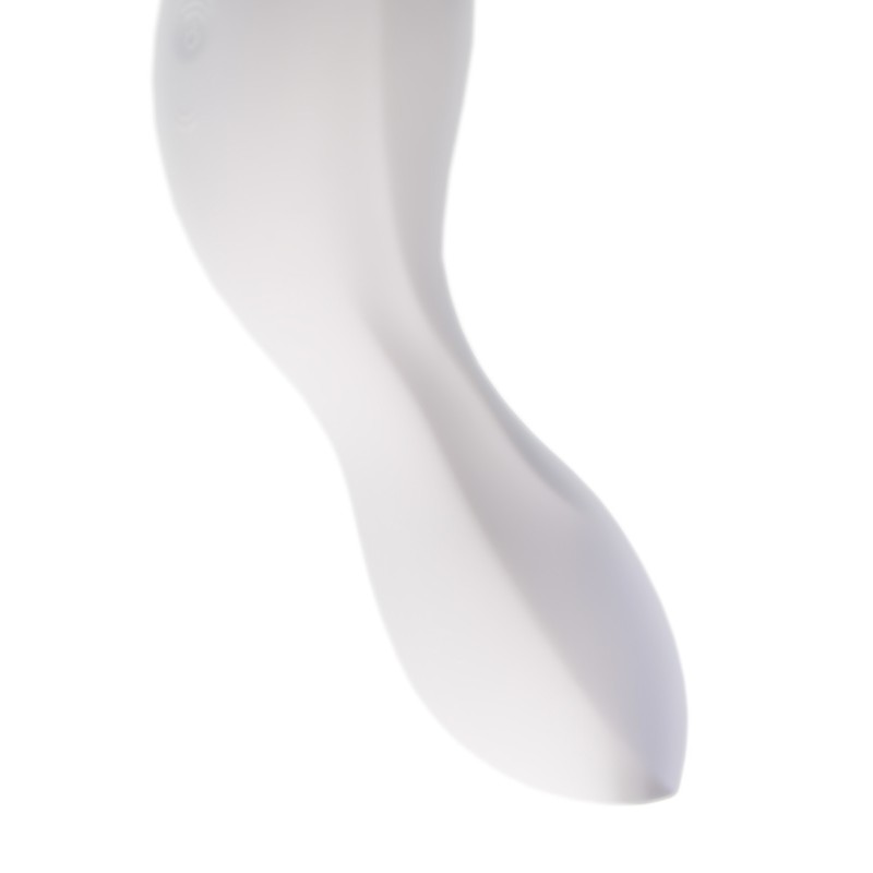 Вакуумный стимулятор клитора с вибрацией Satisfyer Curvy Trinity 5 Connect App, белый, 16,5 см