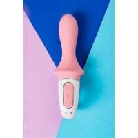 Вибратор с расширением Satisfyer Air Pump Booty 5+ Connect App, силикон, розовый, 15 см