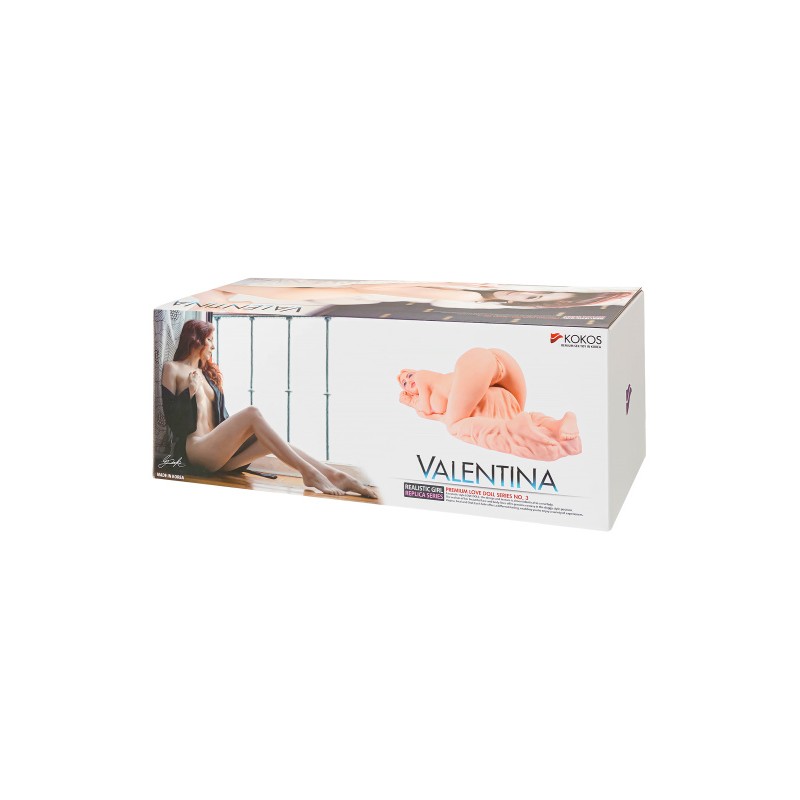 Мастурбатор реалистичный KOKOS VALENTINA, TPR, телесный, 42 см