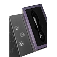 Двусторонний фаллоимитатор Satisfyer Dazzling Crystal 1, стекло, черный, 18,5 см